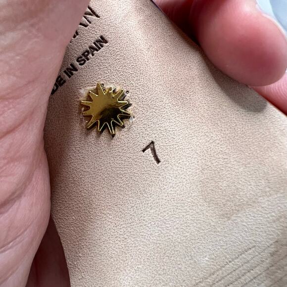 Stuart Weitzman Nudistcurve 75 Patent Leather Block Heel Sandal Adobe Women's 7B - Picture 10 of 11